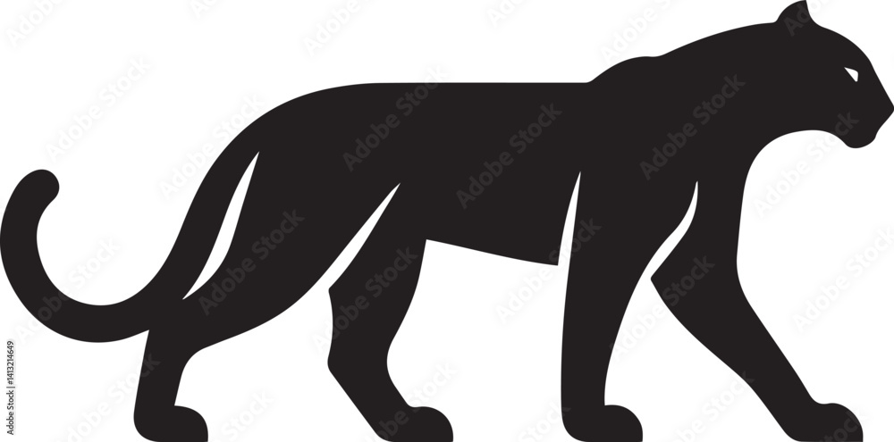 Black Panther Silhouette Vector Walking in Side Profile
Black Panther Silhouette Vector Walking in Side Profile