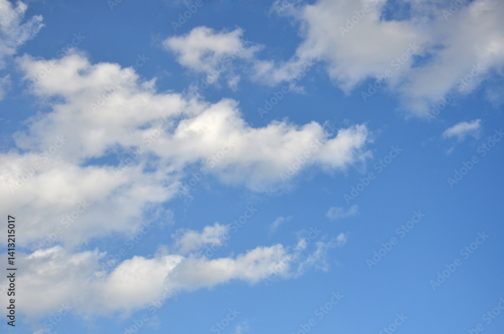 Deep blue sky and white clouds landscape in sunny day. Beautiful blue sky with white fluffy clouds background. Nature , environment ,sky background. Deep blue sky and white clouds landscape in sunny day. Beautiful blue sky with white fluffy clouds background. Nature , environment ,sky background.