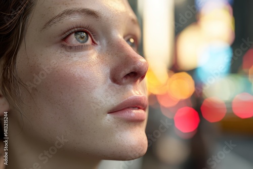 A close-up profile of a per...
