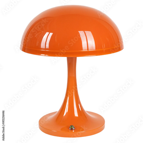 Retro Orange Mushroom Table Lamp Vintage Mid-Century Modern Design
