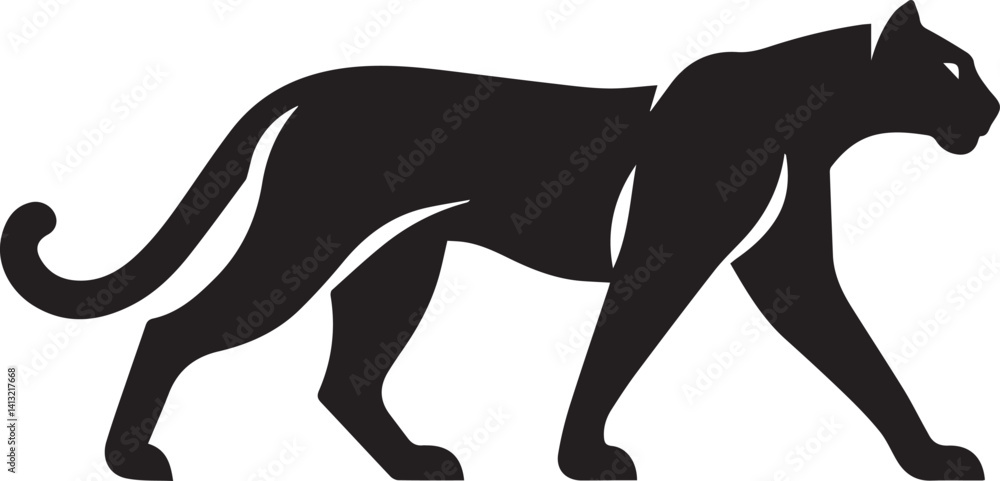 Black Panther Silhouette Vector Walking in Side Profile
Black Panther Silhouette Vector Walking in Side Profile