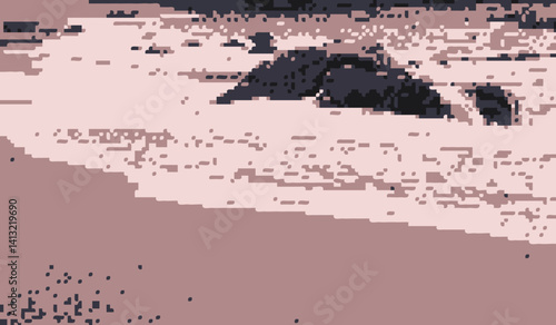 Rocky desert pixel art