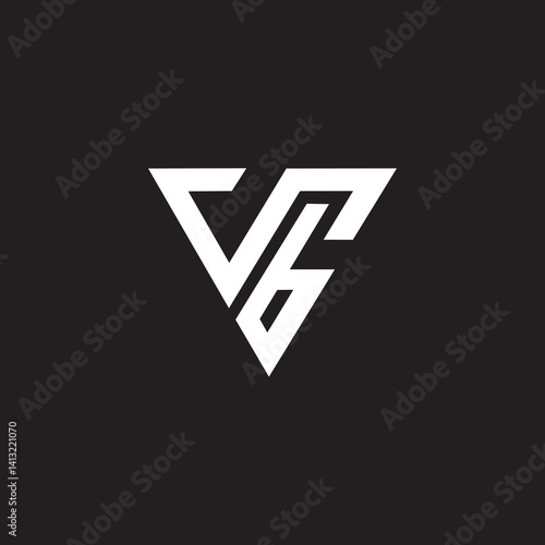 Free Download Letter SB logo design vector template, triangle shape, lowercase B. - GFXLoad