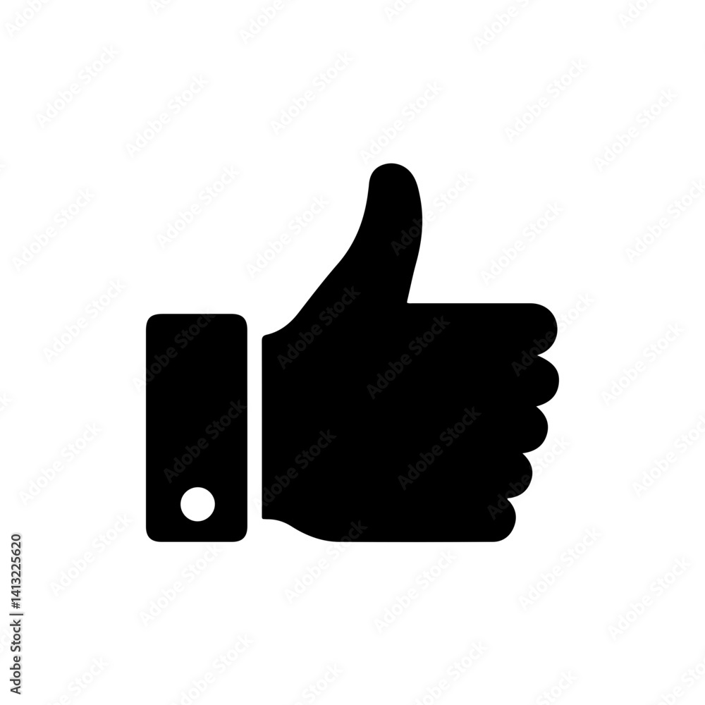 Hand with thumb pointing up representing approval or agreement Hand with thumb pointing up representing approval or agreement