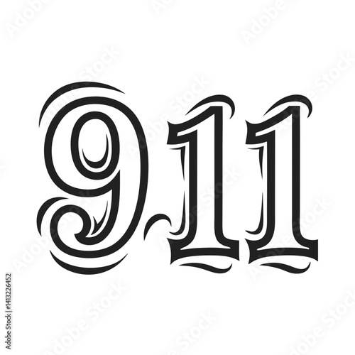 911 Tribute Typography Memorial