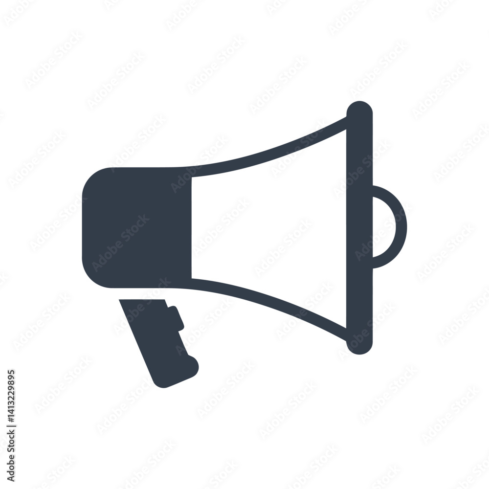 Loudspeaker Icon Vector Illustration of a Megaphone for Announcements and Communication Loudspeaker Icon Vector Illustration of a Megaphone for Announcements and Communication