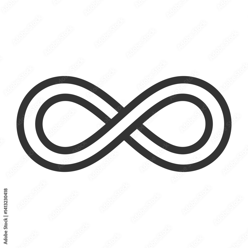 Infinity Symbol Vector Graphic Design of Endless Loop Infinity Symbol Vector Graphic Design of Endless Loop