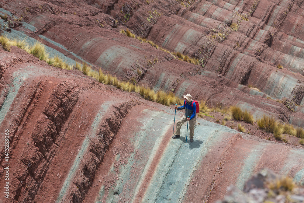 Hiker on Pallay Poncho
