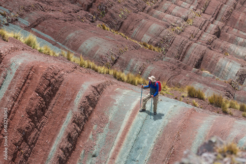 Obraz na płótnie Hiker on Pallay Poncho w salonie