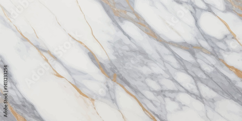 Abstract White and Golden Marble Design with Bold Gold Veining, Ideal for Luxury Tile Projects, Interior Design, and High-End Digital Applications
