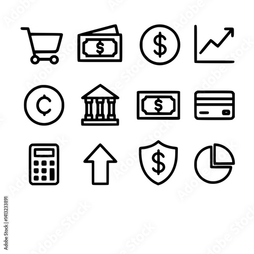 finance icon set