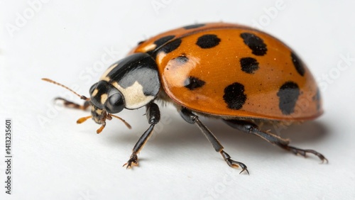 Asian Lady Beetle on studio background
