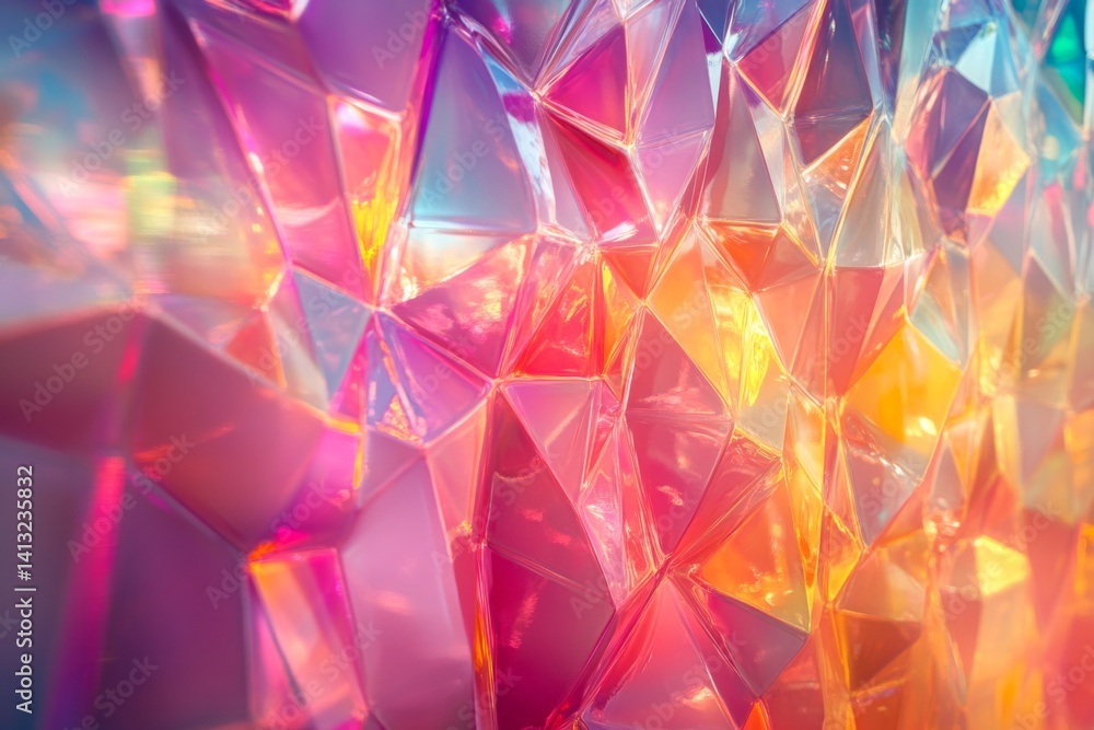 Abstract colorful crystals in vibrant lighting and soft focus Abstract colorful crystals in vibrant lighting and soft focus