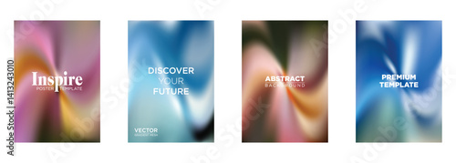Abstract Gradient Mesh Backgrounds Premium Poster Templates