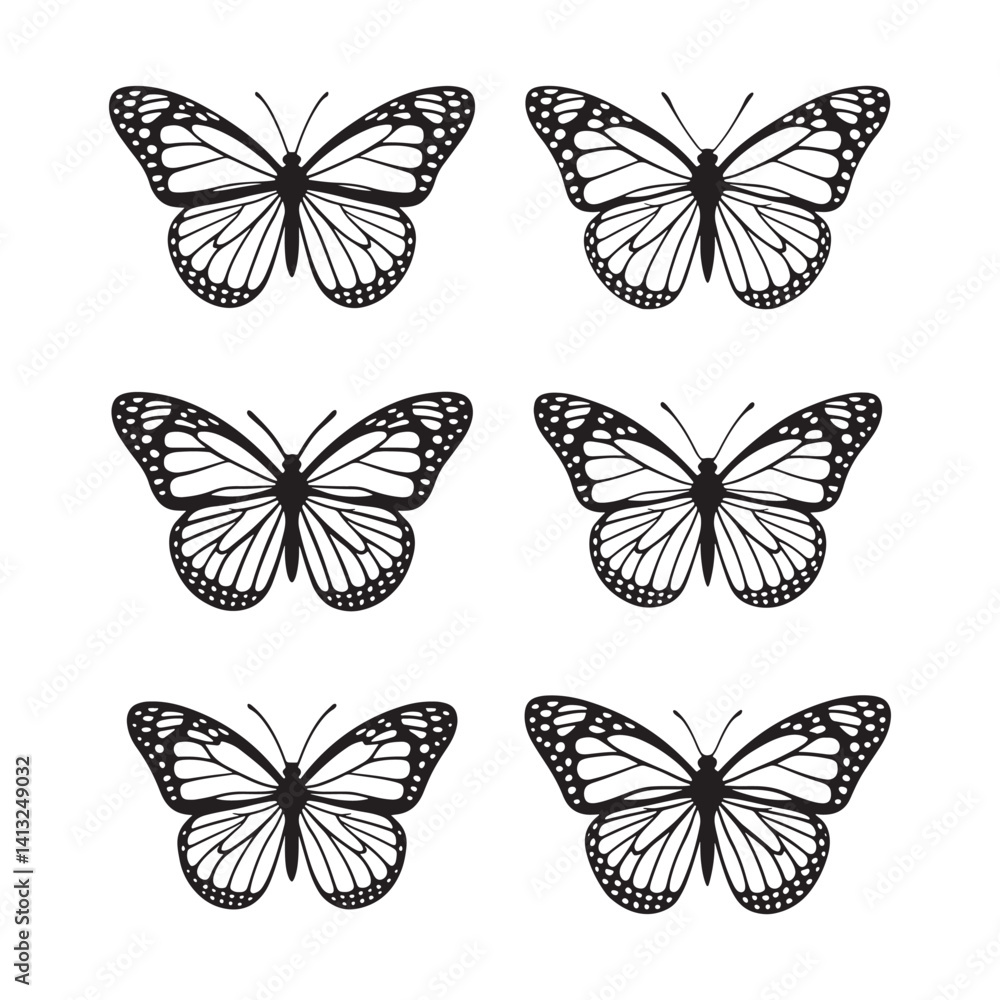 Butterfly Silhouette Design Vector, Professional Butterfly Design Butterfly Silhouette Design Vector, Professional Butterfly Design