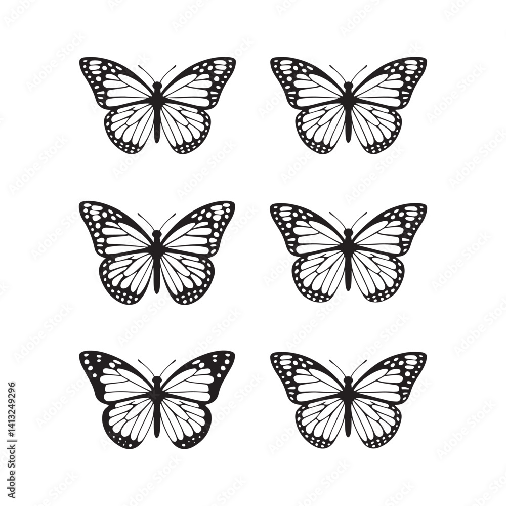 Butterfly Silhouette Design Vector, Professional Butterfly Design Butterfly Silhouette Design Vector, Professional Butterfly Design