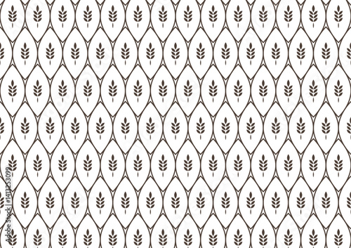 Wallpaper Mural Wheat pattern wallpaper. oat symbol. free space for text. rice sign. Rice pattern wallpaper. Torontodigital.ca