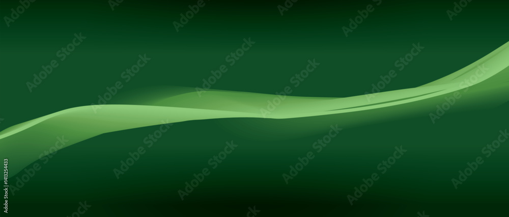 Abstract green background with light green gradient and waves. Vector illustration of background. Abstract green background with light green gradient and waves. Vector illustration of background.
