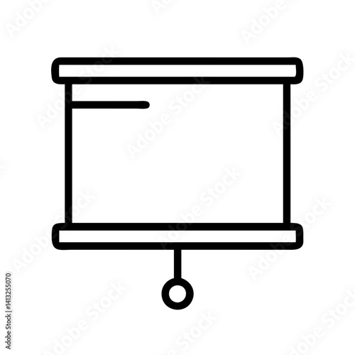 Presentation screen projector whiteboard icon vector illustration for business meeting room use