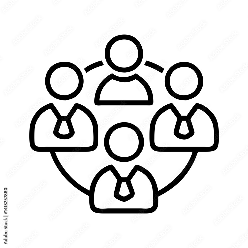 Teamwork collaboration group of people network connection business partnership community concept icon Teamwork collaboration group of people network connection business partnership community concept icon
