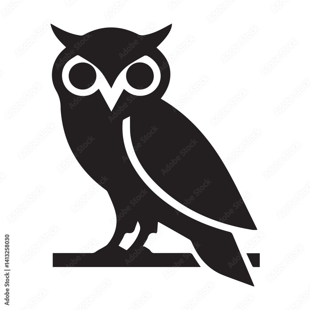 Fototapeta premium owl on a white background