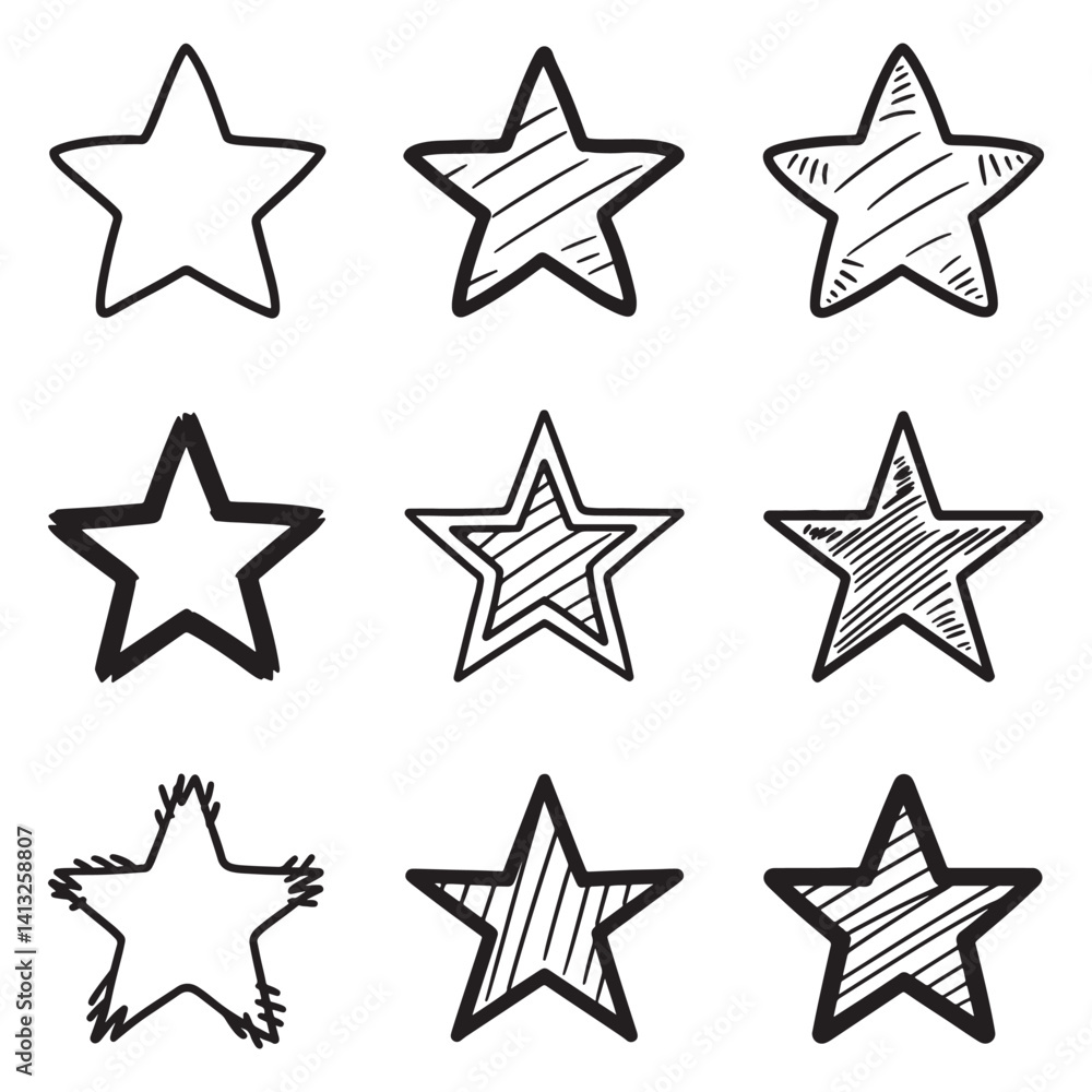 Obraz premium Star Group Logo Design. Star vector icons.