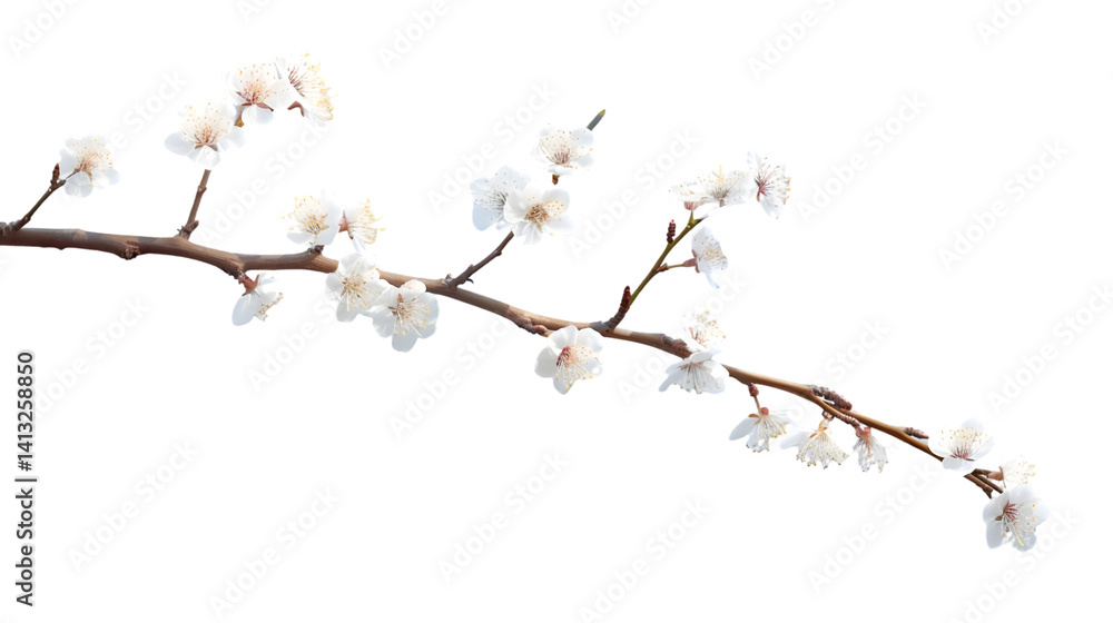 Vibrant Blooming Branches of Cherry Plum on Beautiful Background for Spring Designs Vibrant Blooming Branches of Cherry Plum on Beautiful Background for Spring Designs