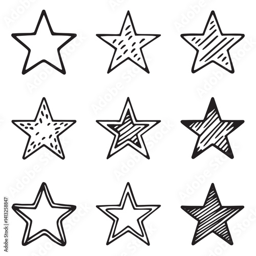 Star Group Logo Design. Star vector icons.