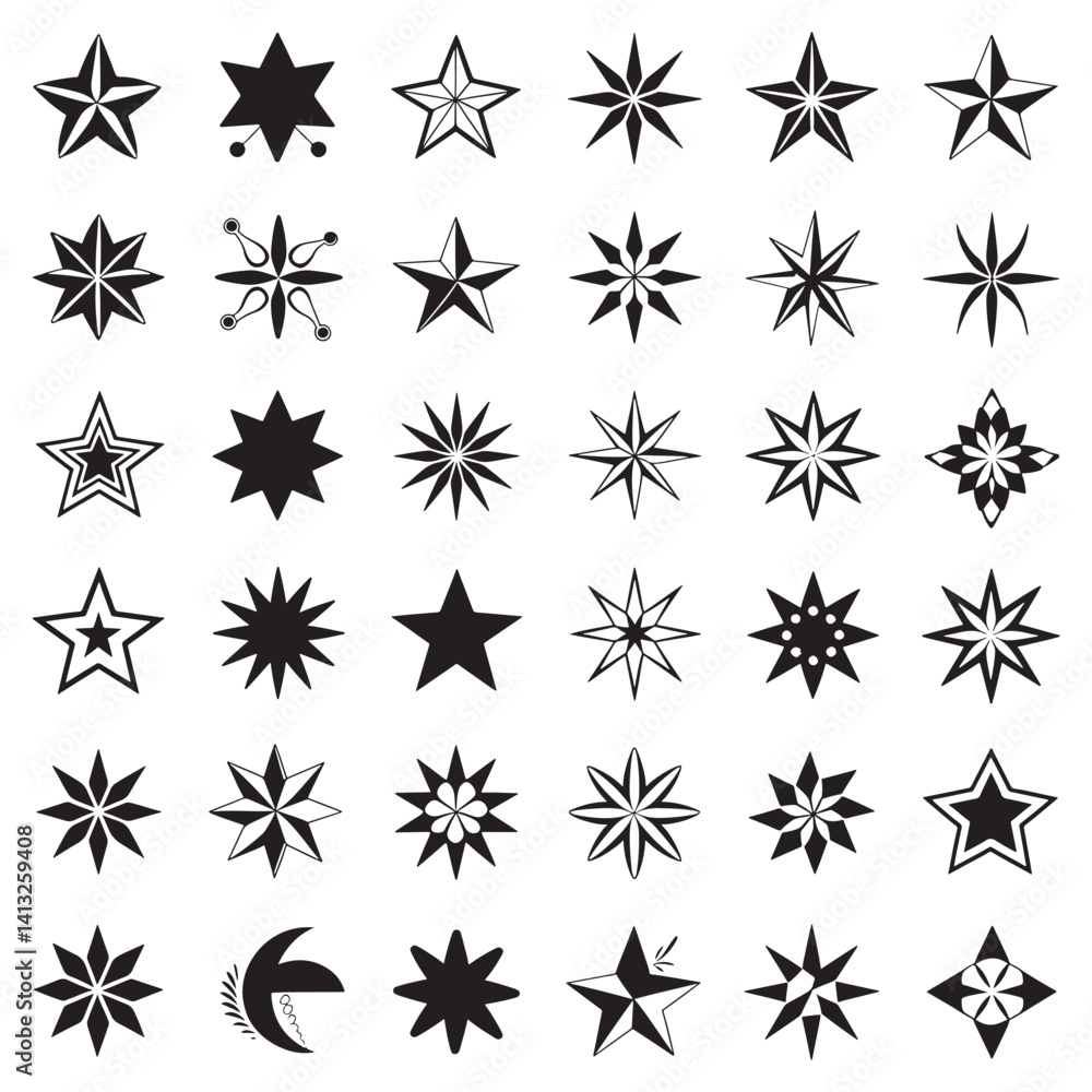 Star Group Logo Design. Star vector icons. Star Group Logo Design. Star vector icons.