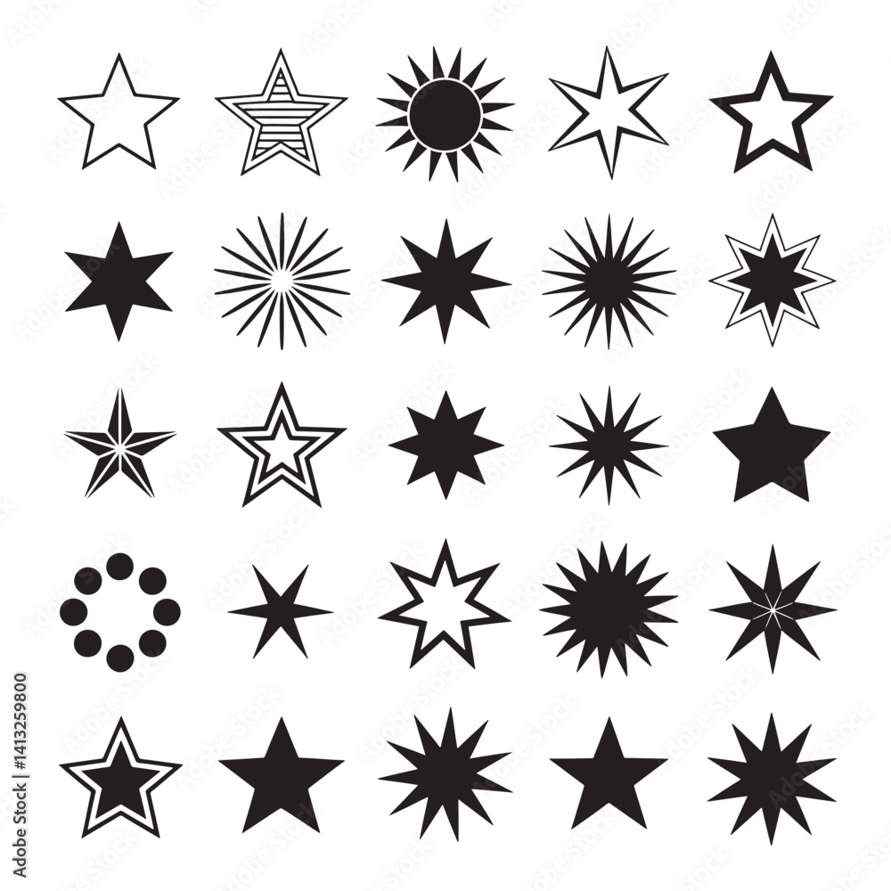 Obraz premium Star Group Logo Design. Star vector icons.
