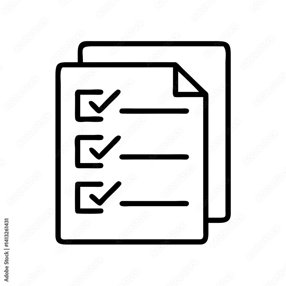 Checklist document icon vector illustration for task management and project planning design 90 Checklist document icon vector illustration for task management and project planning design 90