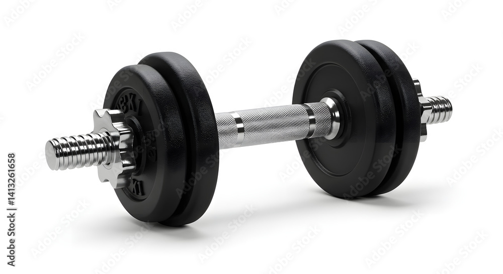 Dumbbell Isolated on White for Strength Training Dumbbell Isolated on White for Strength Training