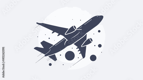 Sleek Airplane Line Icon: Perfect for Web, Mobile, and Infographics. Modern, minimalist design for  