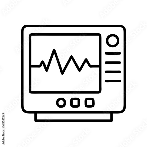 Electrocardiogram ecg monitor medical equipment healthcare technology vital signs heart rate pulse