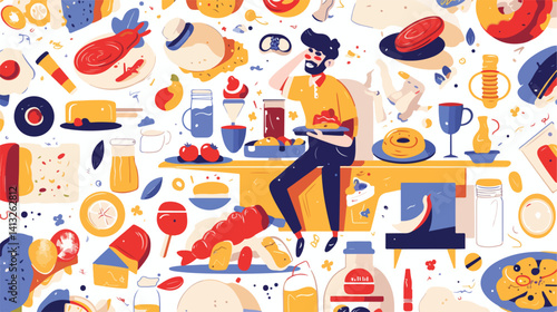 Delicious Food Infographic Template: Design Elements for Restaurants, Blogs, and Menus. Visually    
