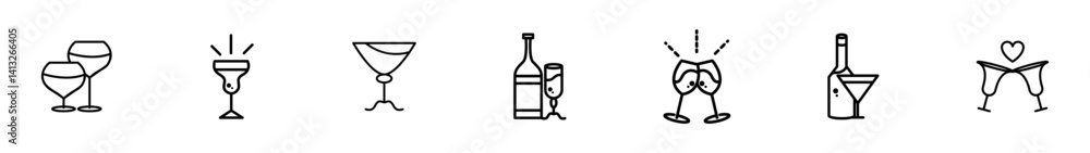 Wine Celebration icon set.eps Wine Celebration icon set.eps