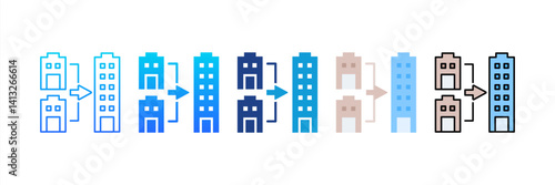 Merger icon sheet multiple style collection