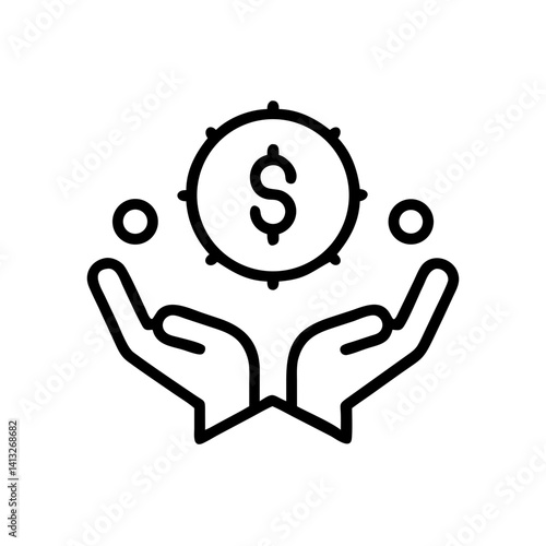 Hands holding dollar symbol for ETF investment concept  