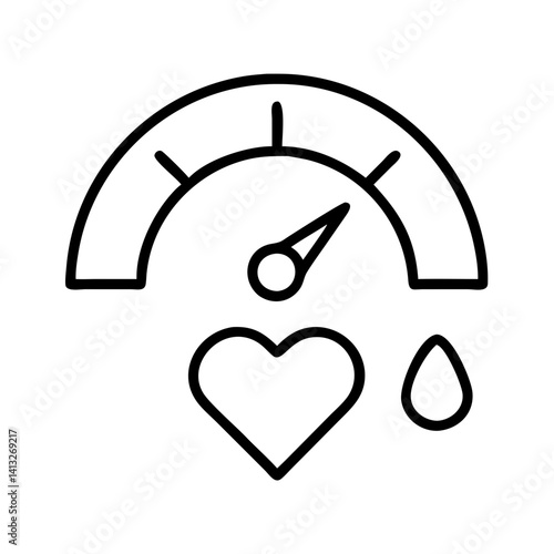 Blood pressure heart health gauge meter indicator medical healthcare cardiology wellness checkup test