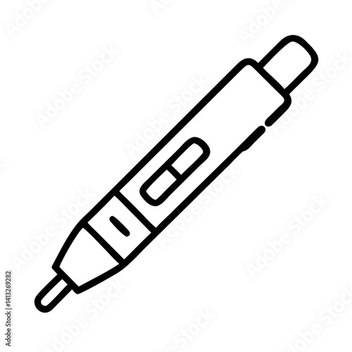 Download high quality vector graphic of insulin pen injection diabetes treatment device icon design concept