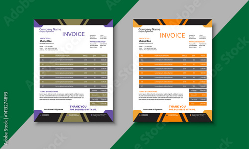 Custom Invoice Design WIth Template