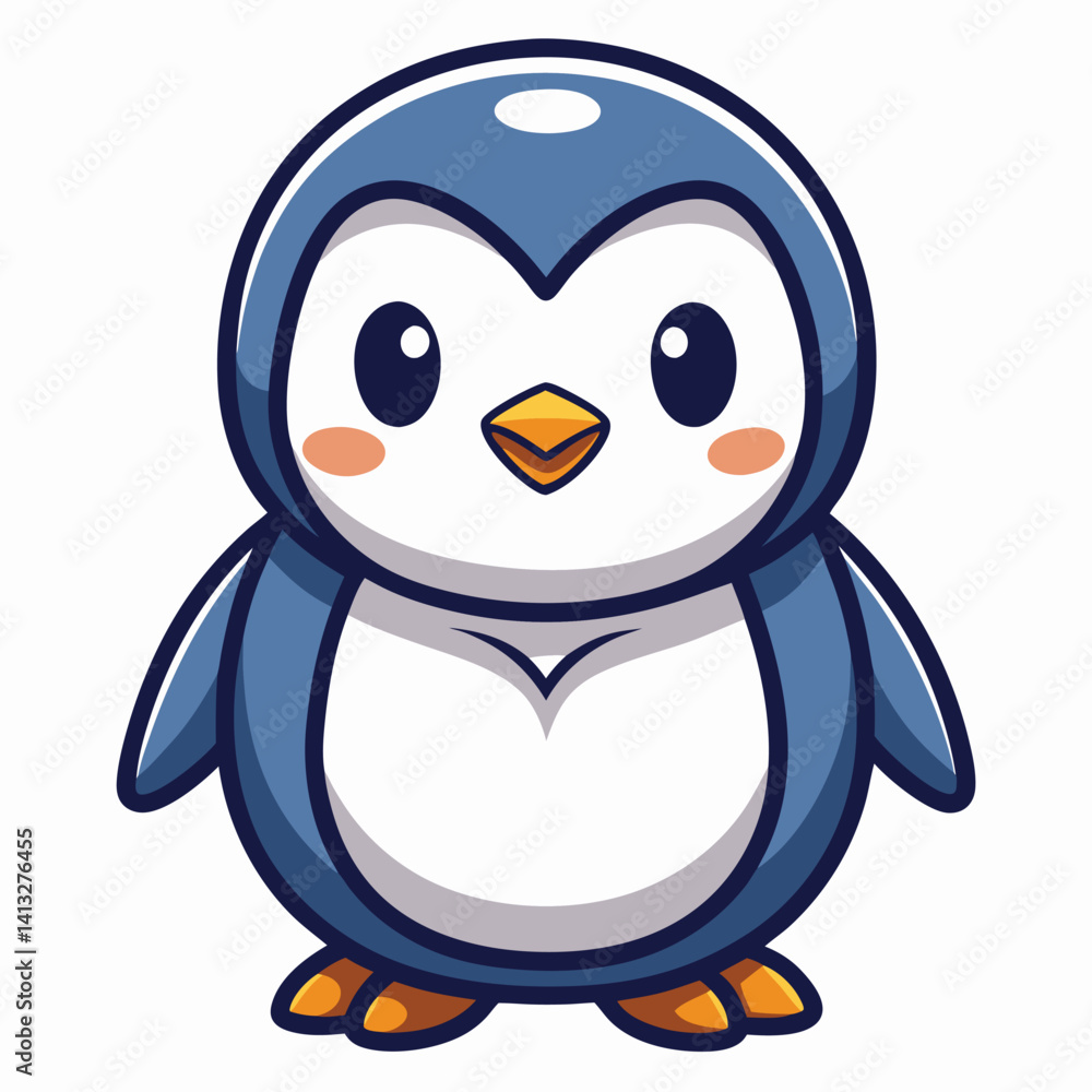 Obraz premium Cute cartoon penguin