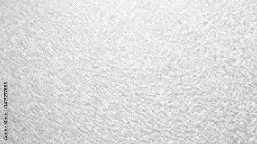 Obraz premium White Textured Fabric Surface with Interwoven Strands Closeup Full