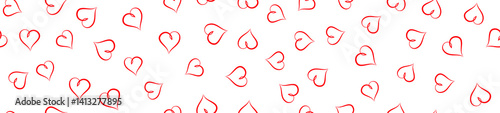 Red heart seamless pattern