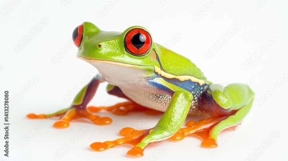 Obraz premium Red-eyed Tree Frog, Studio Portrait