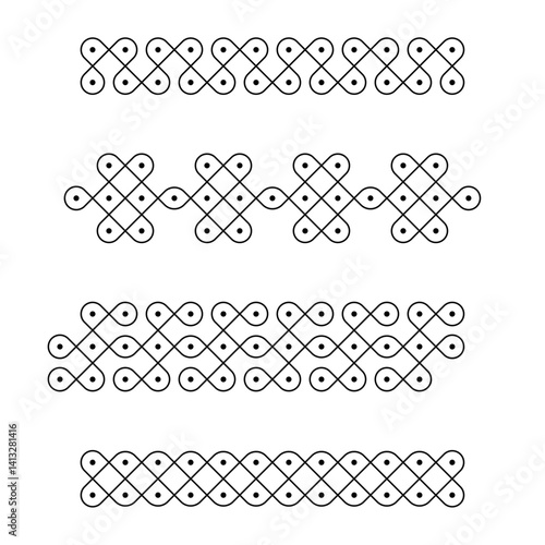 Indian Rangoli  Border Kolam Design! Celebrate the upcoming festival with this minimalist rangoli design patterns.