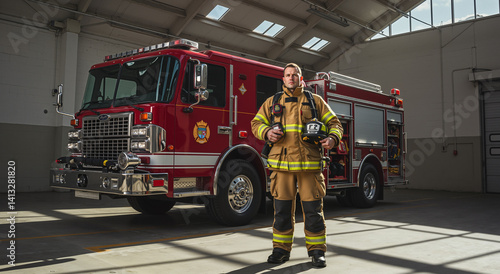 firefighters in a fire station