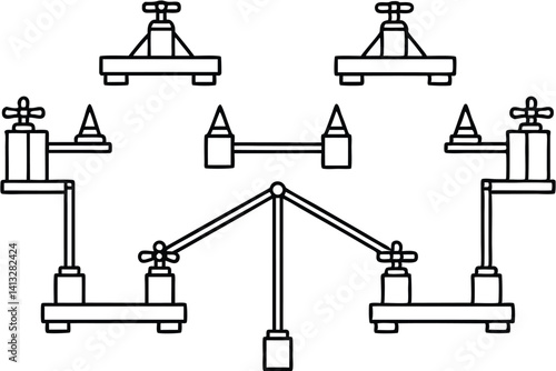 Modern Pivot Irrigation System Illustrations