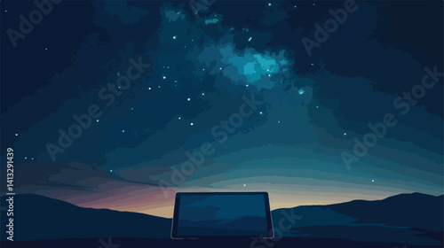 Sleek Modern Tablet with Vibrant Start Button Interface Design ui ux app tech clean screen gadget   