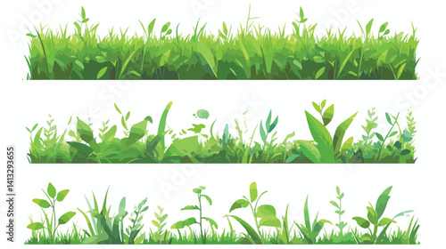 Vibrant Green Seamless Grass Textures: Perfect for Spring Designs, Websites, and Game Backgrounds.  